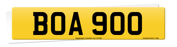 Registration number BOA 900